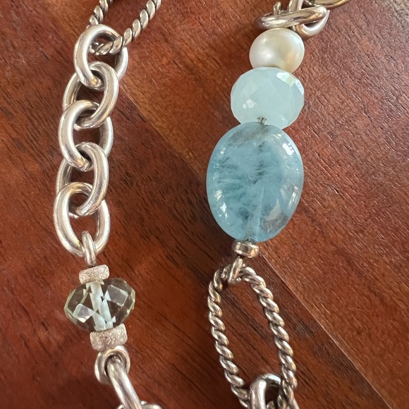 Gorgeous David Yurman 50” Pearl Bead & Chain Sterling Silver Necklace - Picture 11 of 17